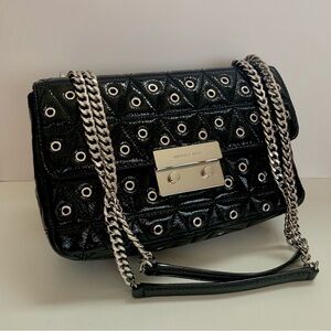 Michael Kors Black Quilted Chain Shoulder Bag